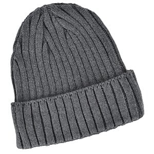 Additional Image 2 - a grey knit hat on a white background