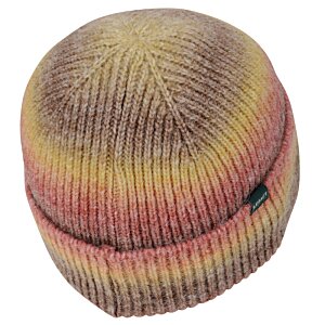 Additional Image 3 - a knitted hat with a small green tag