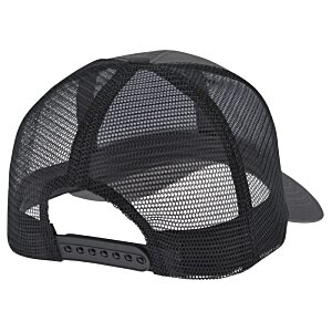 Additional Image 1 - a black hat with a mesh cap