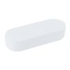 a white rectangular object on a white background