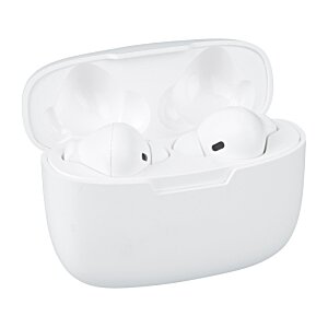 Additional Image 1 - a white wireless earbuds in a white case