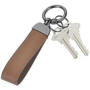 Additional Image 1 - a key chain with a brown strap