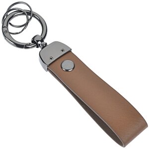 Additional Image 2 - a key chain with a leather strap