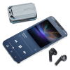 a cell phone and earbuds