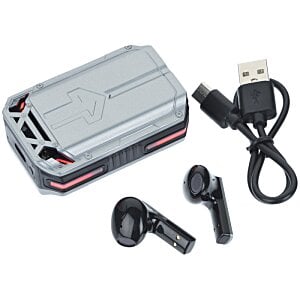 Additional Image 1 - a grey box with a cord and earbuds