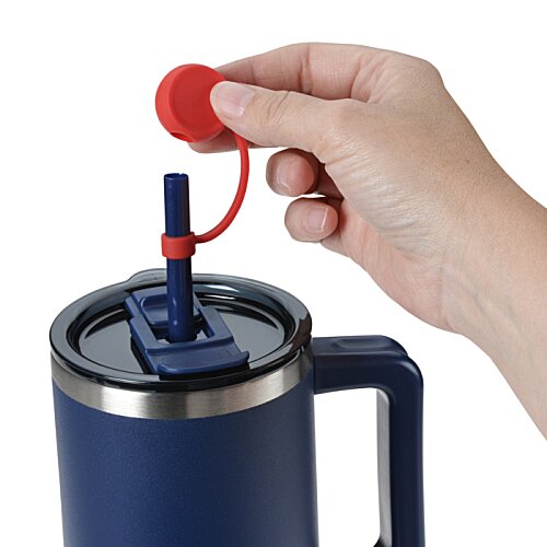Additional Image 2 - a hand holding a straw in a blue container