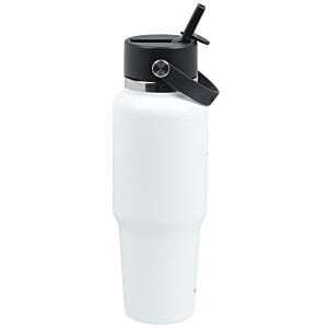 Additional Image 2 - a white water bottle with a black lid
