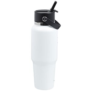 Additional Image 2 - a white water bottle with a black lid