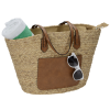 a bag with a bottle and sunglasses