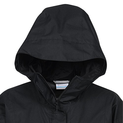 Additional Image 2 - a black hooded jacket with a white background