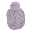 a purple knitted hat