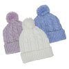 a group of knit hats