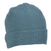 a blue knit hat on a white background