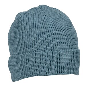 Additional Image 2 - a blue knit hat on a white background