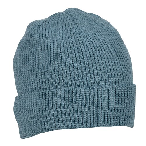 Additional Image 2 - a blue knit hat on a white background