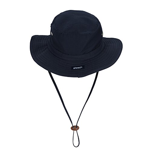 Additional Image 1 - a black hat with a lanyard