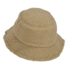 a beige hat on a white background