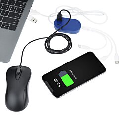 a cell phone and a computer mouse