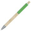 a pen with a green cap