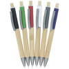 a group of pens with different colored caps