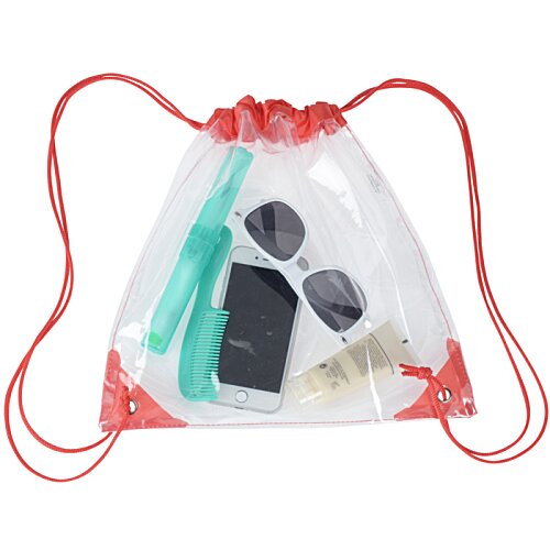 Additional Image 1 - a clear bag with red string