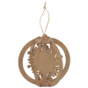 a brown ornament with a string