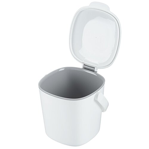 Additional Image 5 - a white trash can with a lid