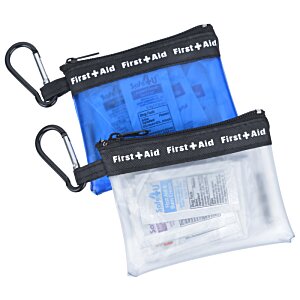 Additional Image 4 - a blue and white plastic bags with black handles
