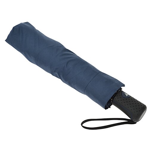 Additional Image 2 - a blue umbrella with a black handle