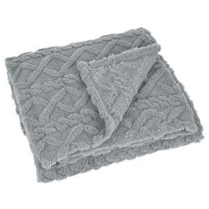 Additional Image 1 - a grey blanket on a white background