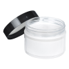 a white container with black lid