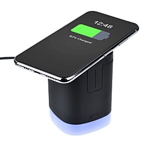 Additional Image 5 - a black charging station with a green battery