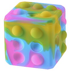 a colorful cube with dots