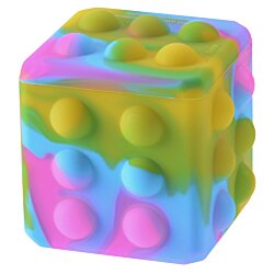 a colorful cube with dots