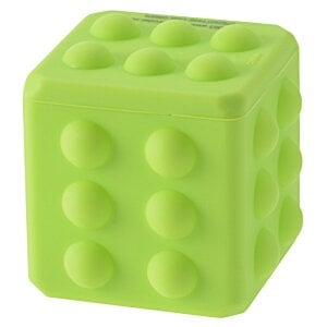 Additional Image 1 - a green toy cube with holes