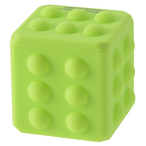 Additional Image 1 - a green toy cube with holes