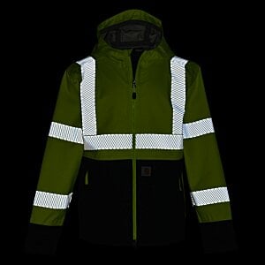 Additional Image 3 - a green jacket with white stripes