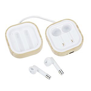 Additional Image 4 - a pair of white earbuds