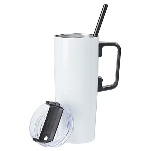 Additional Image 2 - a white mug with a straw