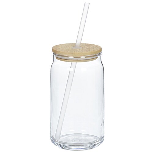 Additional Image 1 - a clear glass with a straw
