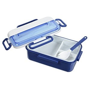 Additional Image 2 - a blue and white plastic container with a white handle