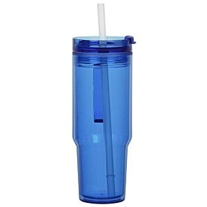 Additional Image 1 - a blue cup with a straw