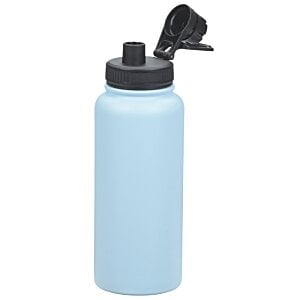 Additional Image 4 - a blue water bottle with a black lid