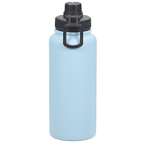 Additional Image 3 - a blue water bottle with a black lid