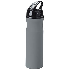Additional Image 1 - a grey water bottle with a black lid