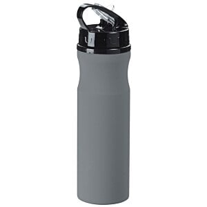 Additional Image 2 - a grey water bottle with a black lid