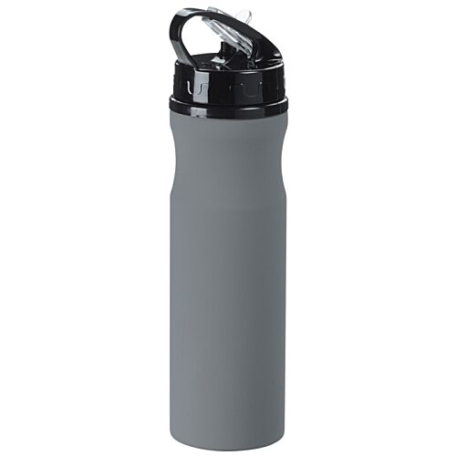 Additional Image 2 - a grey water bottle with a black lid