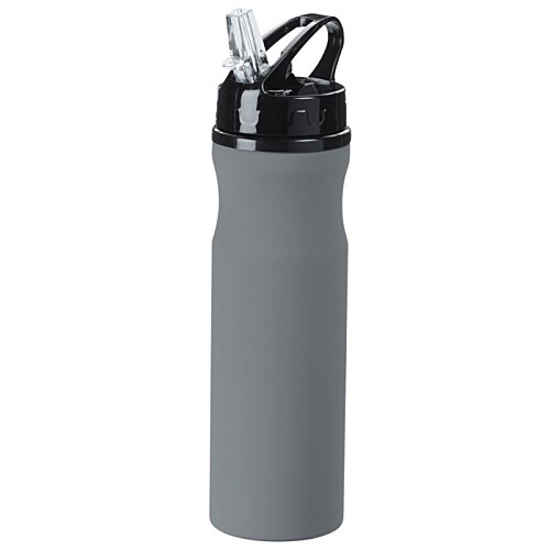 Additional Image 3 - a grey water bottle with black lid