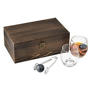 Additional Image 4 - a wooden box with a pair of glasses next to it