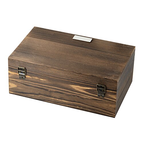 Additional Image 2 - a wooden box with two black handles